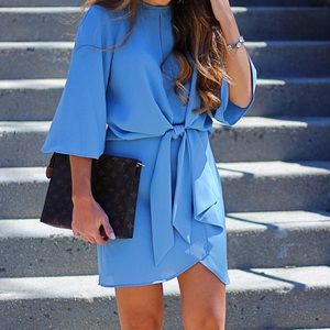 Topshop Tie-Front Minidress